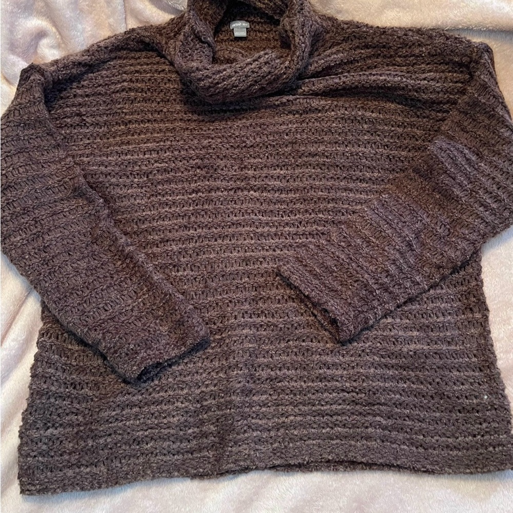 Aerie Cozy Brown Turtleneck Sweater